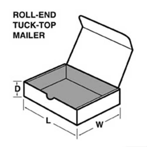 Mailer, DieCut, White, 91/2 x 8 x 21/4 50/Bdl AutoR Allworld